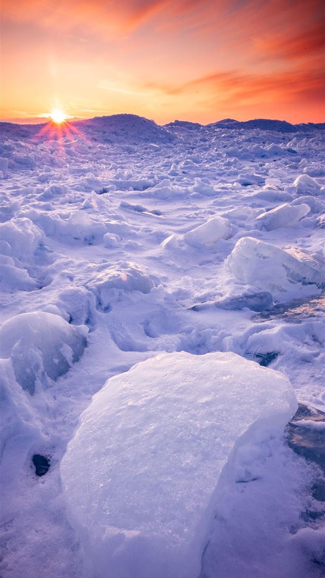 640x1136 snow during golden hour - snow iPhone Wallpaper