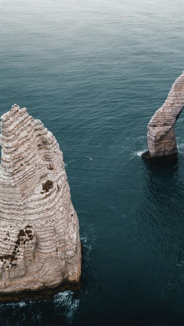 640x1136 aerial photography of islet - france iPhone Wallpaper