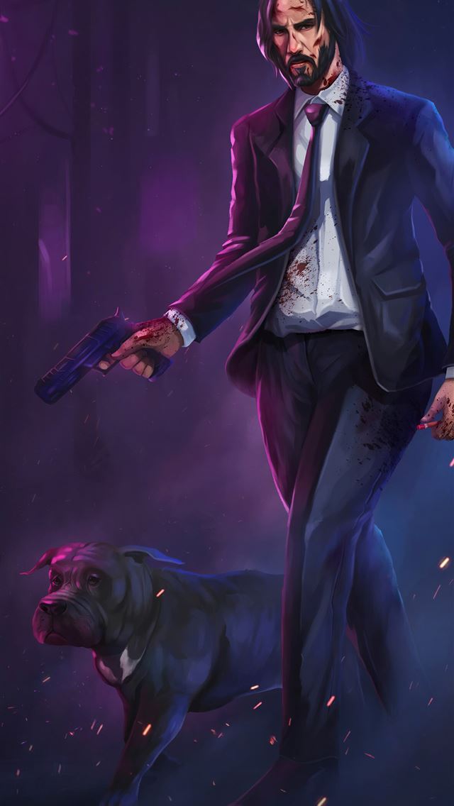 640x1136 john wick 4k - artwork iPhone Wallpaper