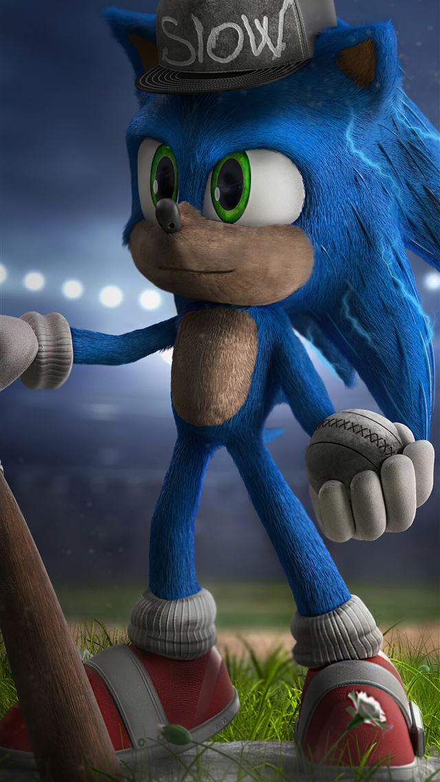 640x1136 sonic the hedgehog playing baseball - artstation iPhone Wallpaper