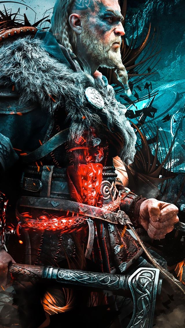 4k assassins creed valhalla ps5 game iPhone wallpaper 