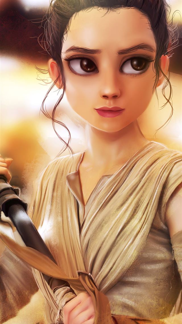 640x1136 rey star wars art 4k - star wars iPhone Wallpaper