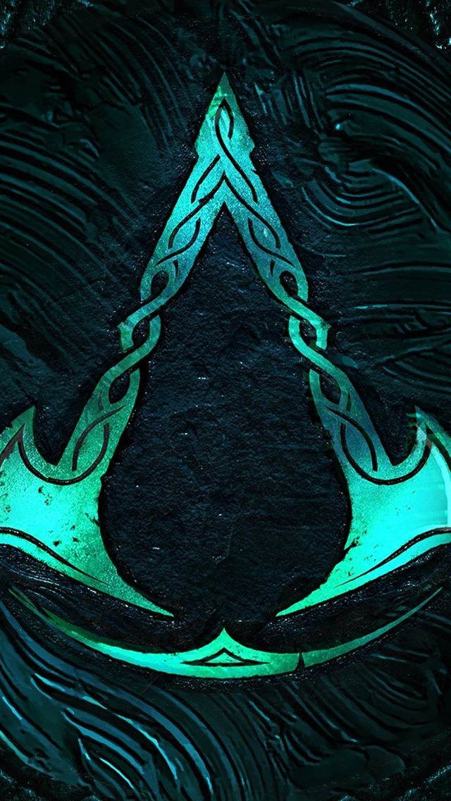 assassins creed valhalla logo 4k iPhone wallpaper 