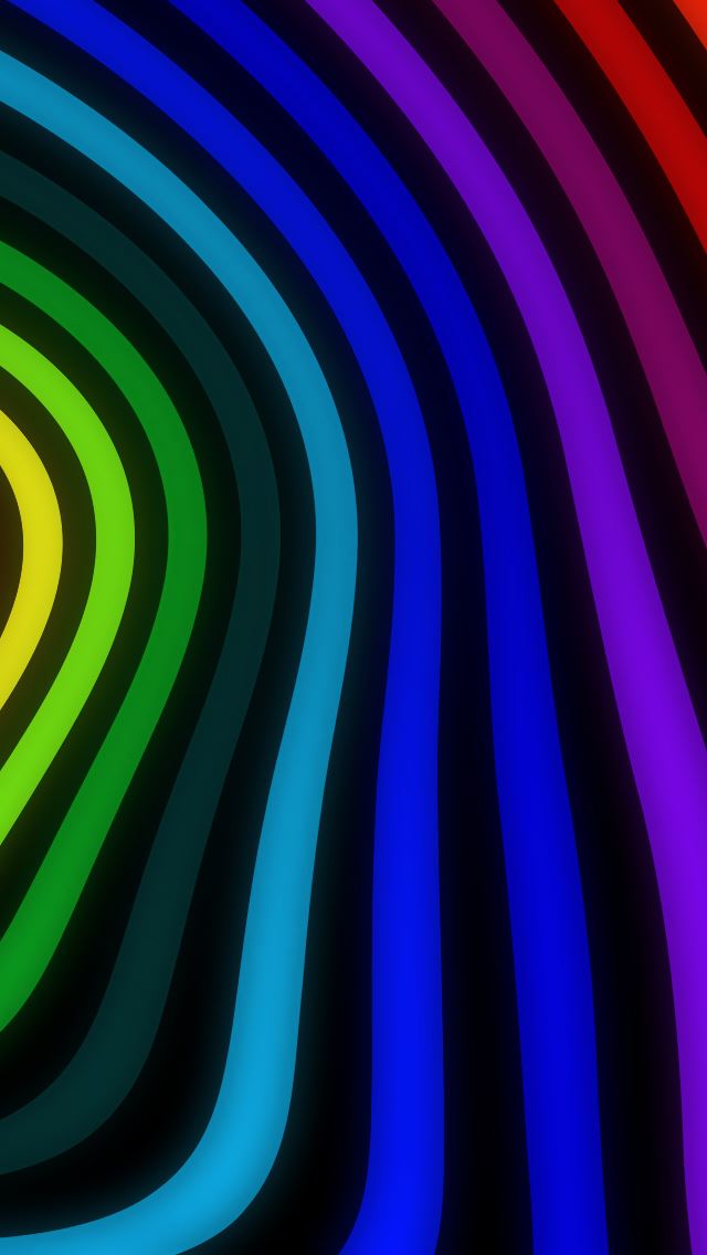 640x1136 Colorful Curves - line iPhone Wallpaper