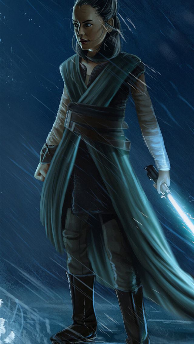 640x1136 rey 4k art - star wars iPhone Wallpaper