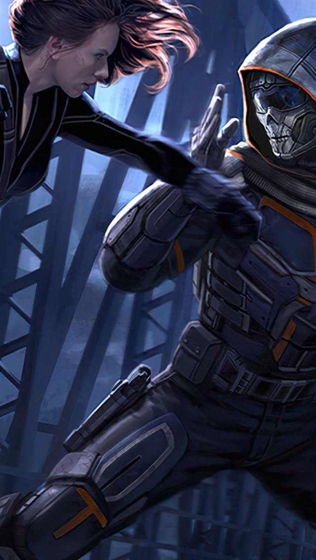 640x1136 black widow vs taskmaster 2020 - black widow iPhone Wallpaper