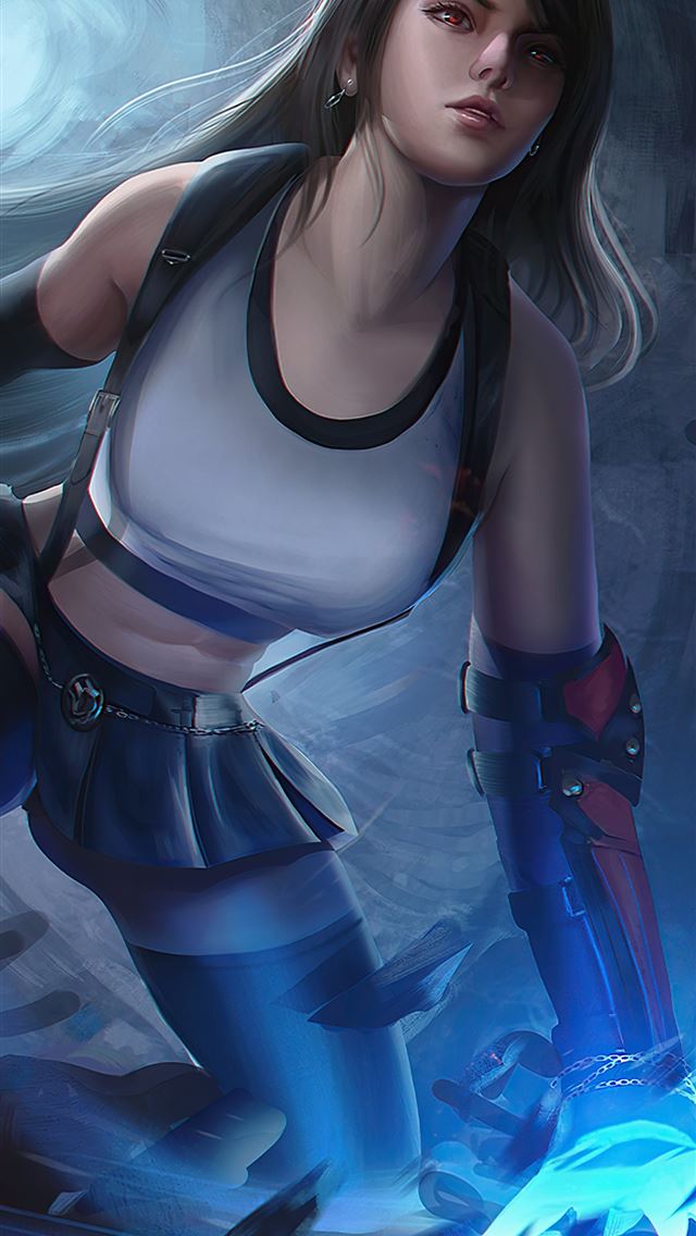 640x1136 tifa lockhart final fantasy 7 remake 4k - deviantart iPhone Wallpaper