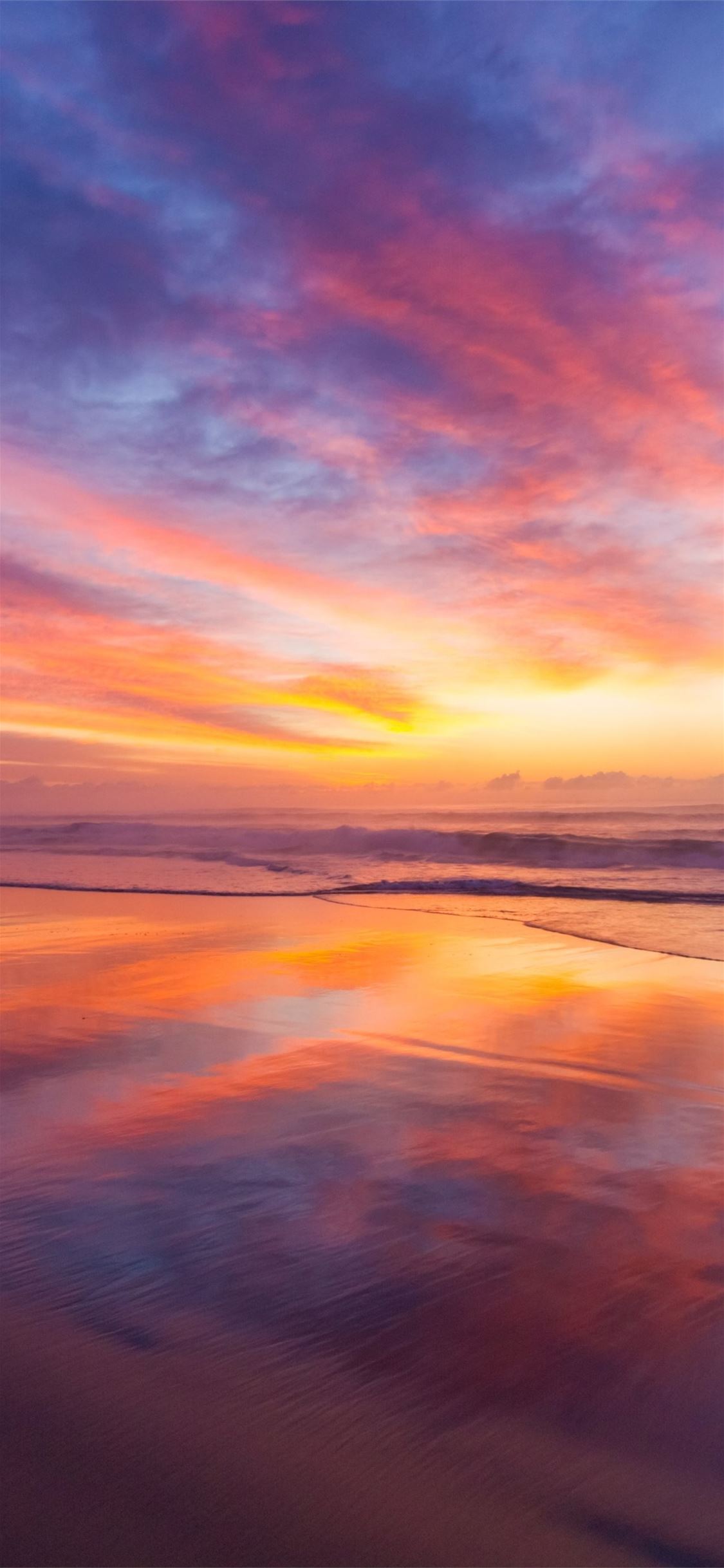 stunning beach sunrise 5k iPhone X Wallpapers Free Download