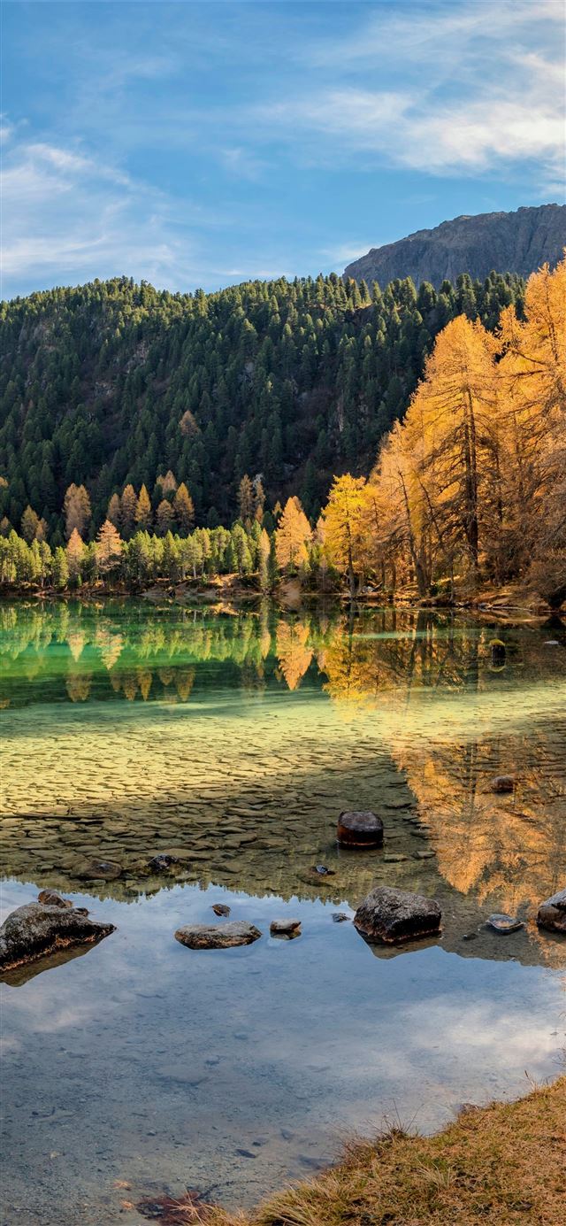 1125x2436 lai da palpuogna lake in switzerland 5k -  iPhone X Wallpaper