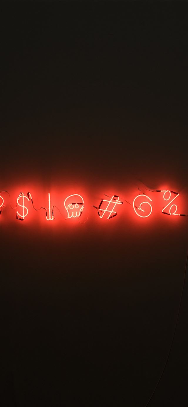 1125x2436 red LED signage - neon iPhone X Wallpaper