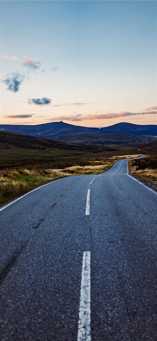 1125x2436 empty road towards mountain - landscape iPhone X Wallpaper