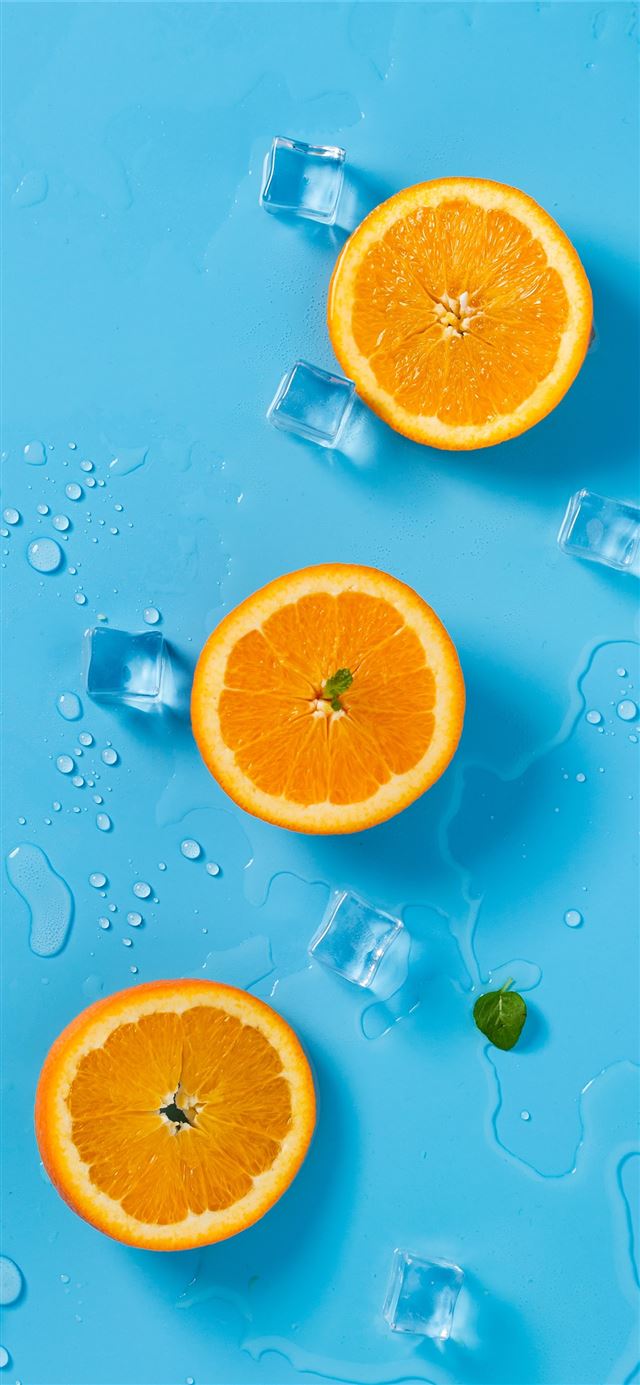 1125x2436 three sliced citrus oranges - orange iPhone X Wallpaper