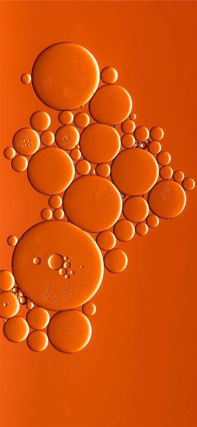 1125x2436 orange bubbles art - australia iPhone X Wallpaper
