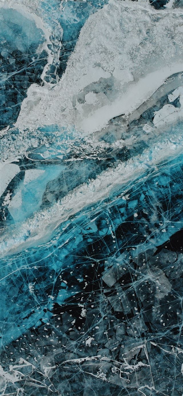 1125x2436 close up photography of white and blue mineral sto... - winter iPhone X Wallpaper