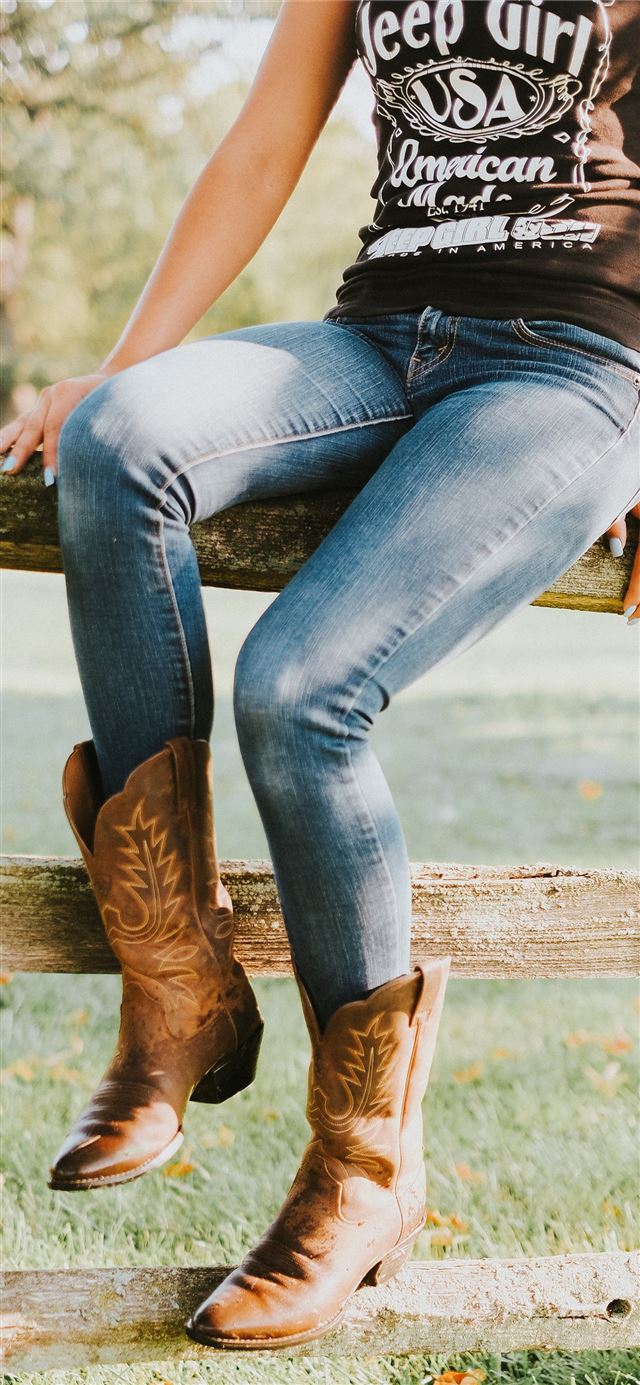 1125x2436 woman sitting on brown wooden fence - quotes iPhone X Wallpaper