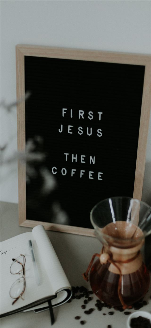 1125x2436 brown wooden framed black and white quote board - coffee iPhone X Wallpaper