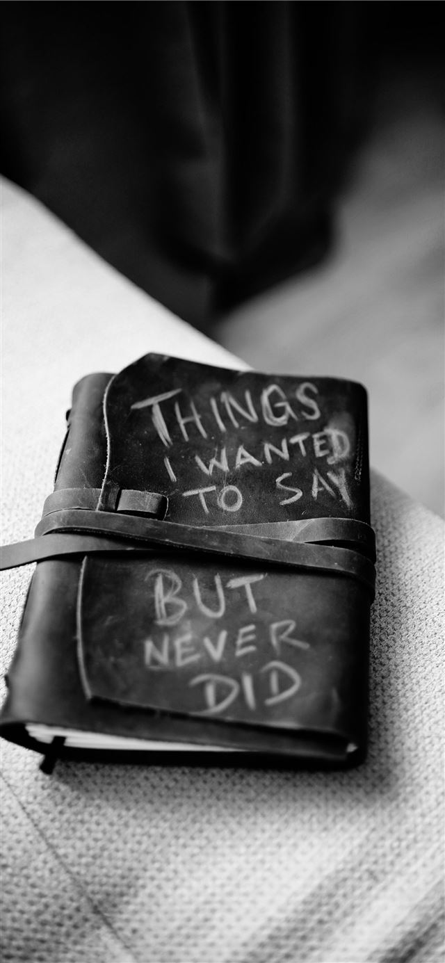 1125x2436 black and brown leather bifold wallet - quotes iPhone X Wallpaper
