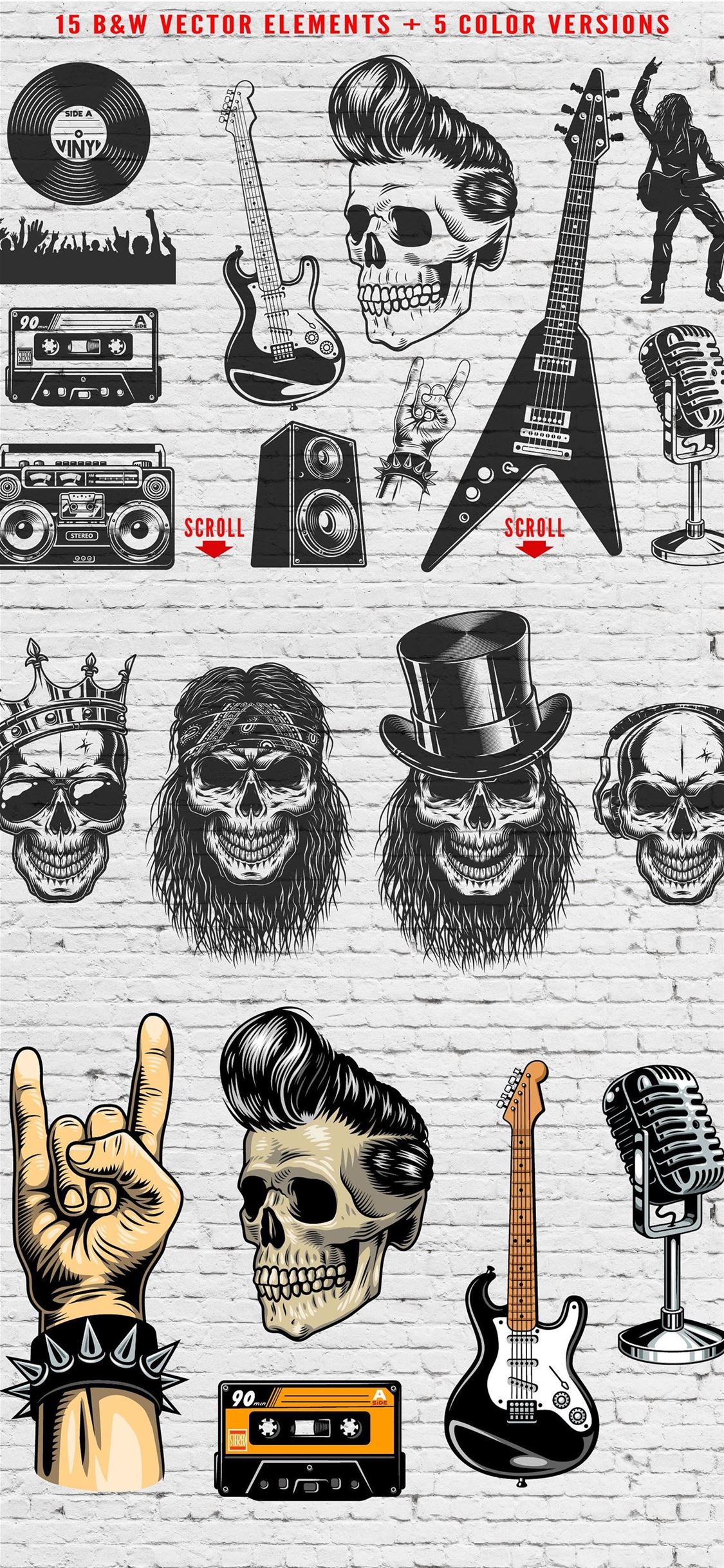 Rock and Roll bundle iPhone Wallpapers Free Download