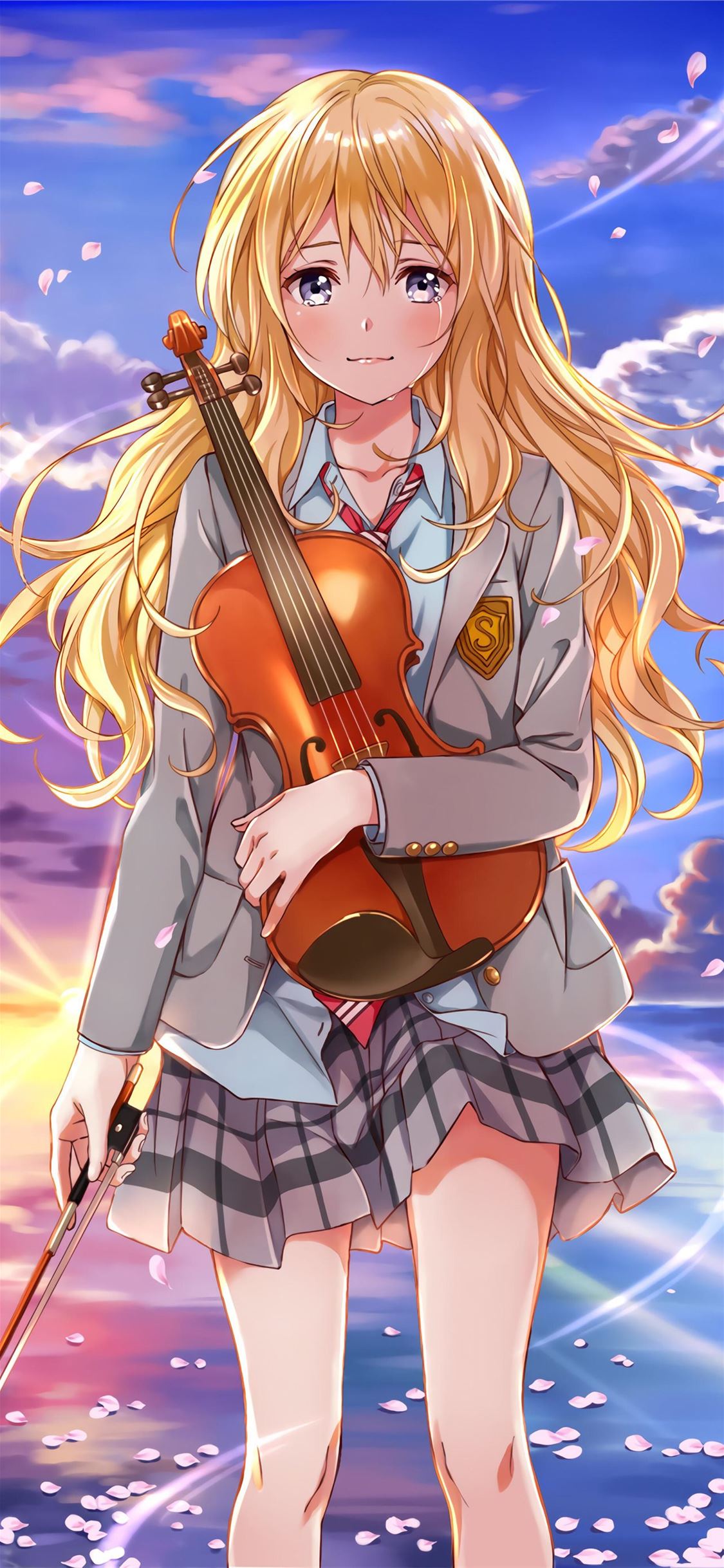 Kaori Miyazono✨ Your Lie in April Anime iPhone Wallpapers Free Download