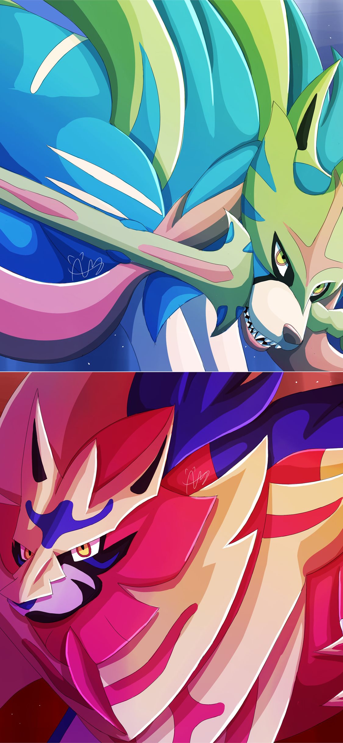 Download Yveltal and Xerneas Anime Pokémon Yveltal Xerneas Wallpaper in  320x480 Resolution