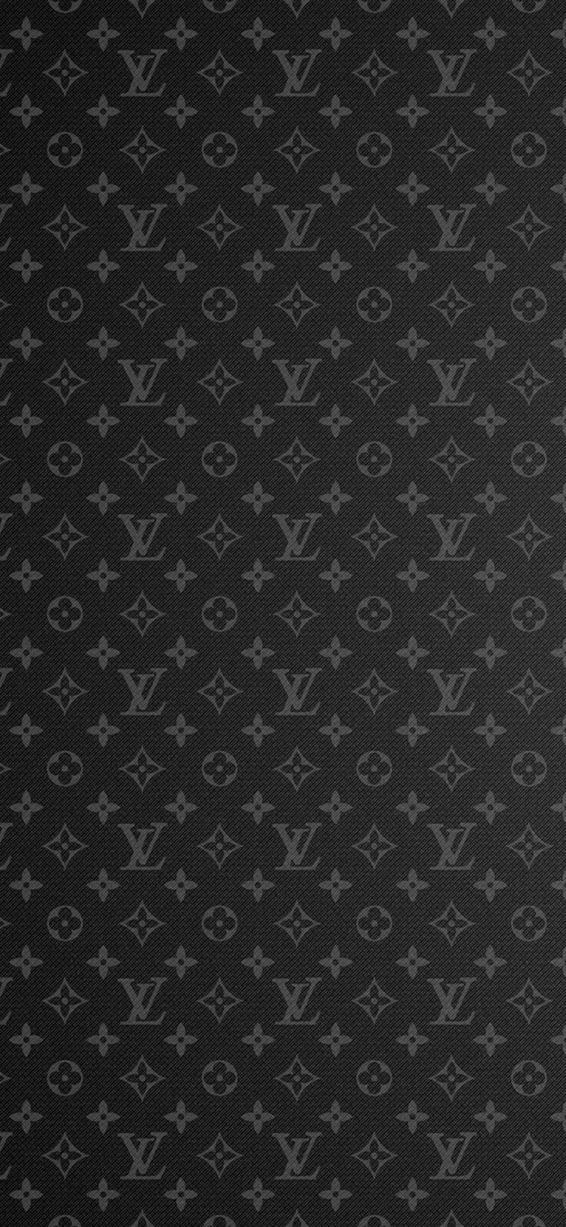 Download Louis Vuitton Logo Black Grey Wallpaper
