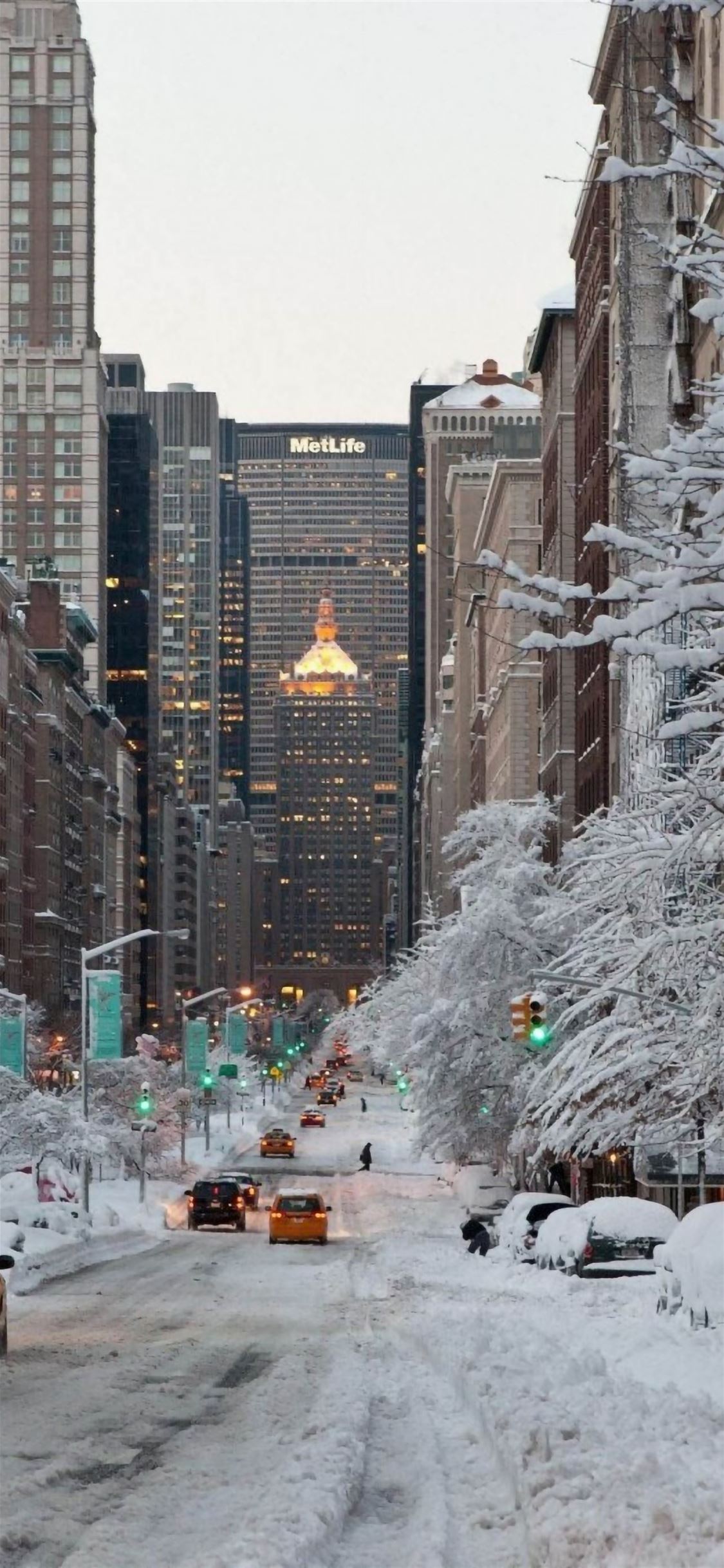 NY Winter Snow USA iPhone Wallpapers Free Download