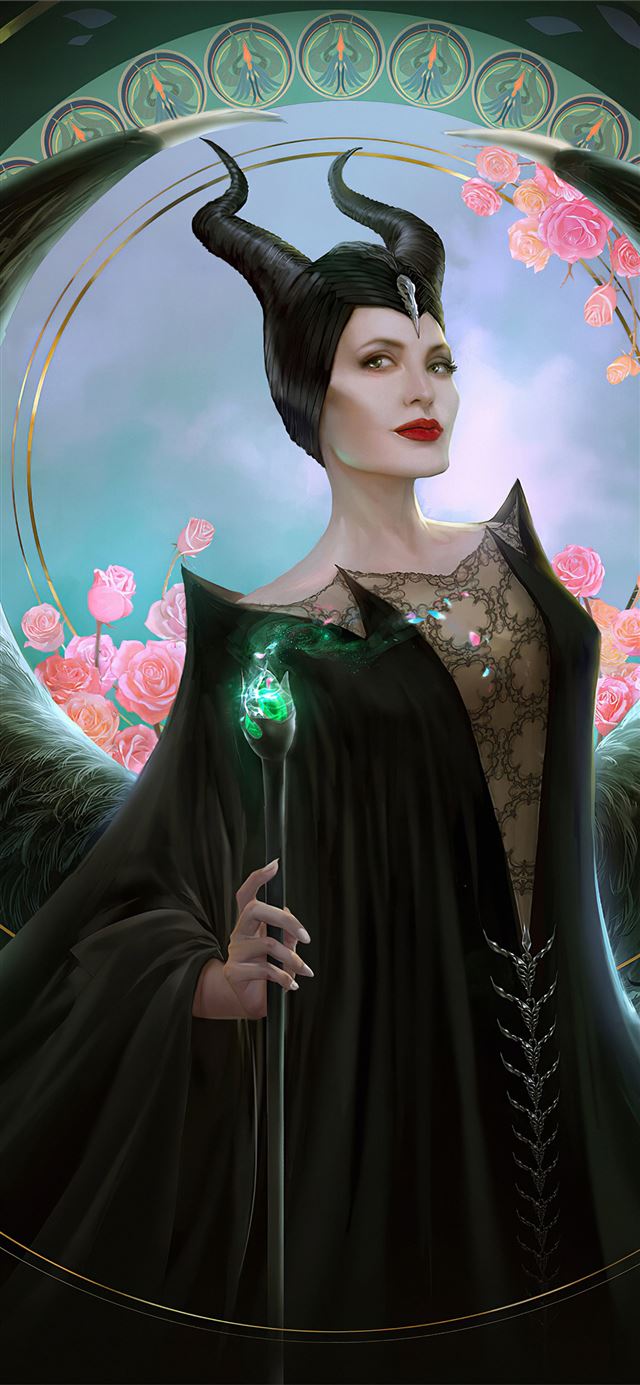 1125x2436 maleficent 2 movie art - maleficent iPhone X Wallpaper