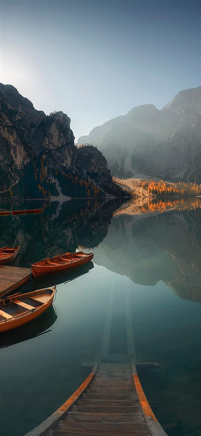 1125x2436 sun ray boat reflection landscape - reflection iPhone X Wallpaper