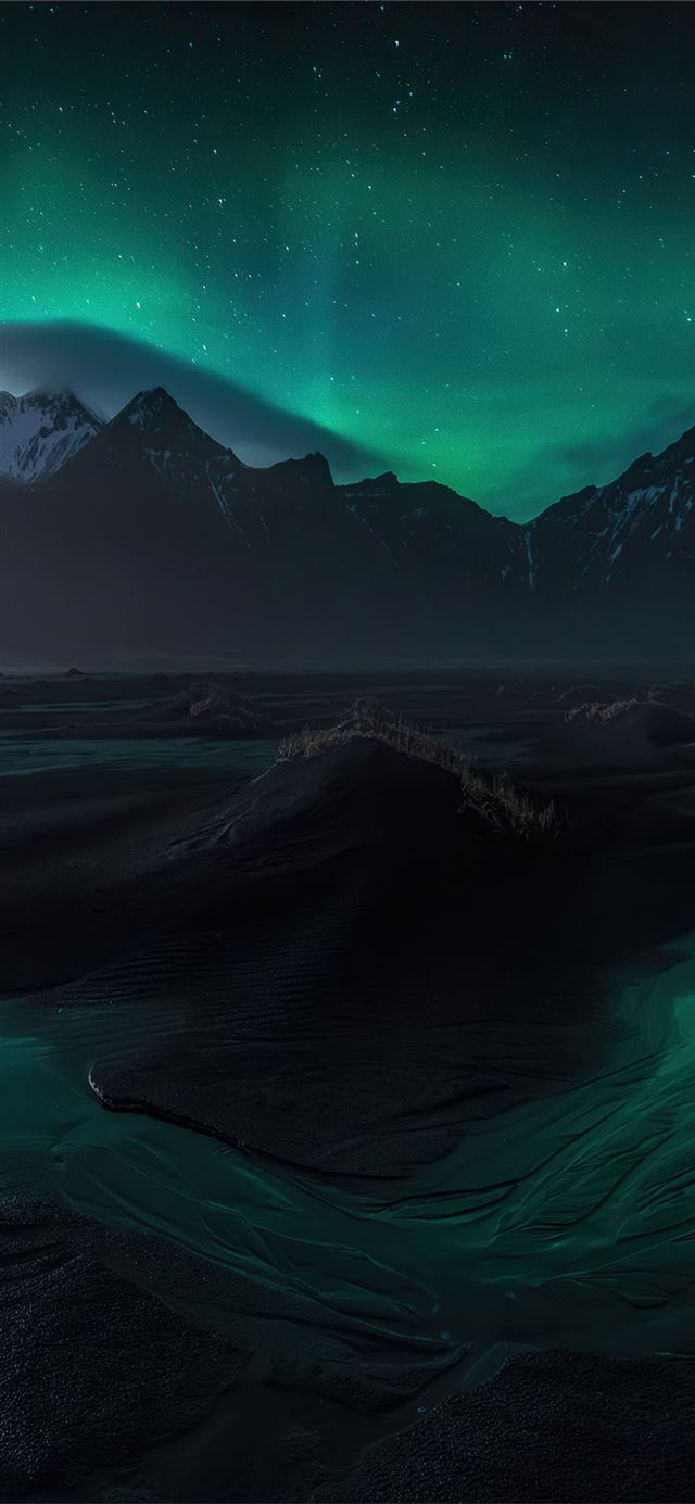 1125x2436 nightlights 4k - mountains iPhone X Wallpaper