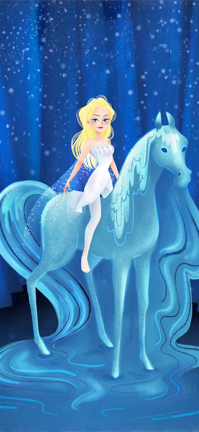 1125x2436 elsa frozen artwork 4k - elsa iPhone X Wallpaper