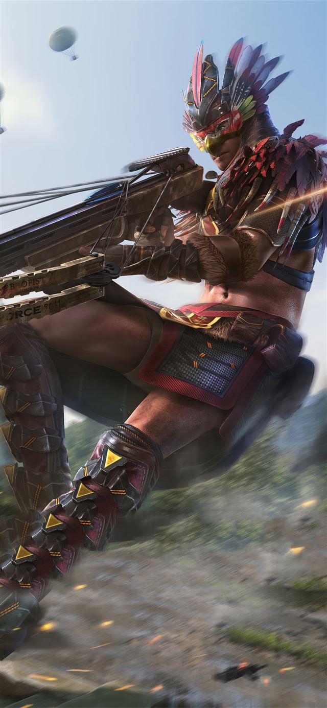 1125x2436 bloodhawk warrior pubg 4k - ps games iPhone X Wallpaper