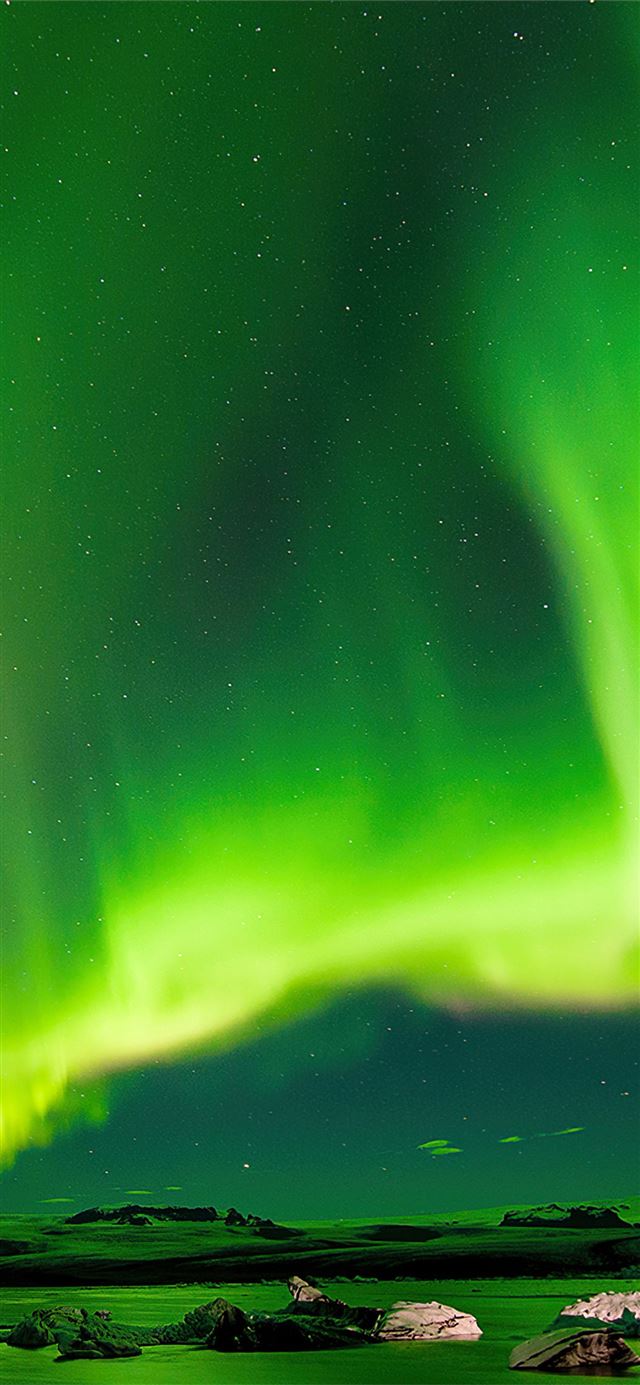 1125x2436 aurora green bliss 4k - aurora iPhone X Wallpaper
