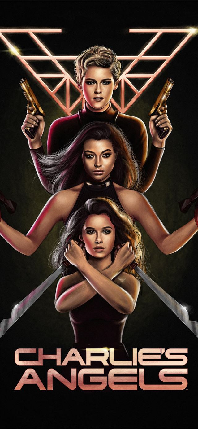 1125x2436 charlies angels 2019 art -  iPhone X Wallpaper