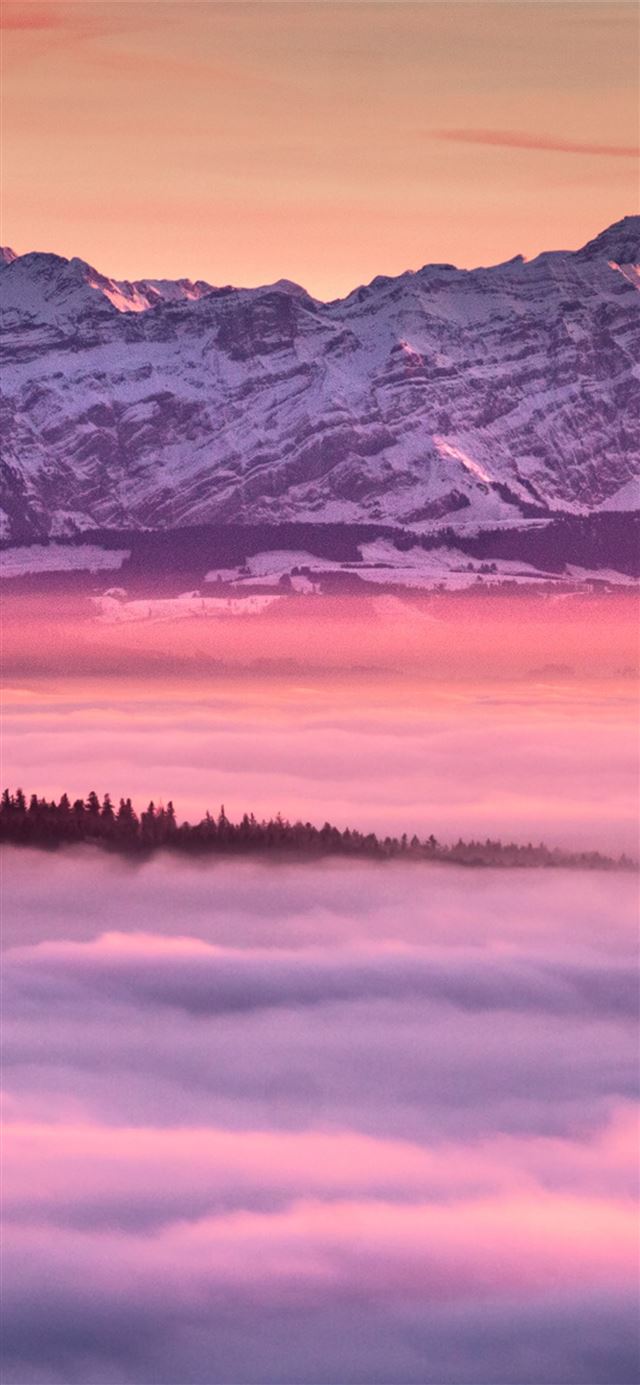 1125x2436 alps snow lake - snow iPhone X Wallpaper