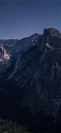 yosemite valley under moonlight 5k wallpaper