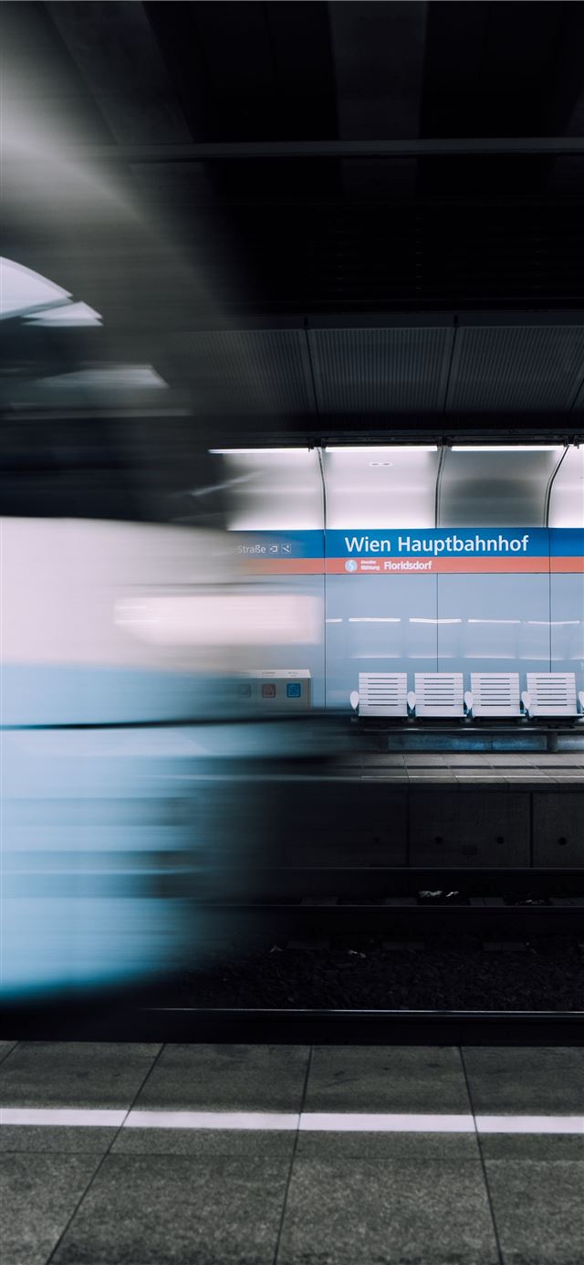 1125x2436 panning photography of train - grey iPhone X Wallpaper