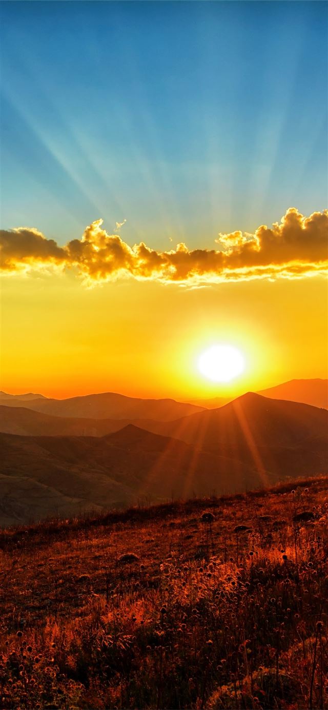 1125x2436 sunset dawn landscape 5k - landscape iPhone X Wallpaper