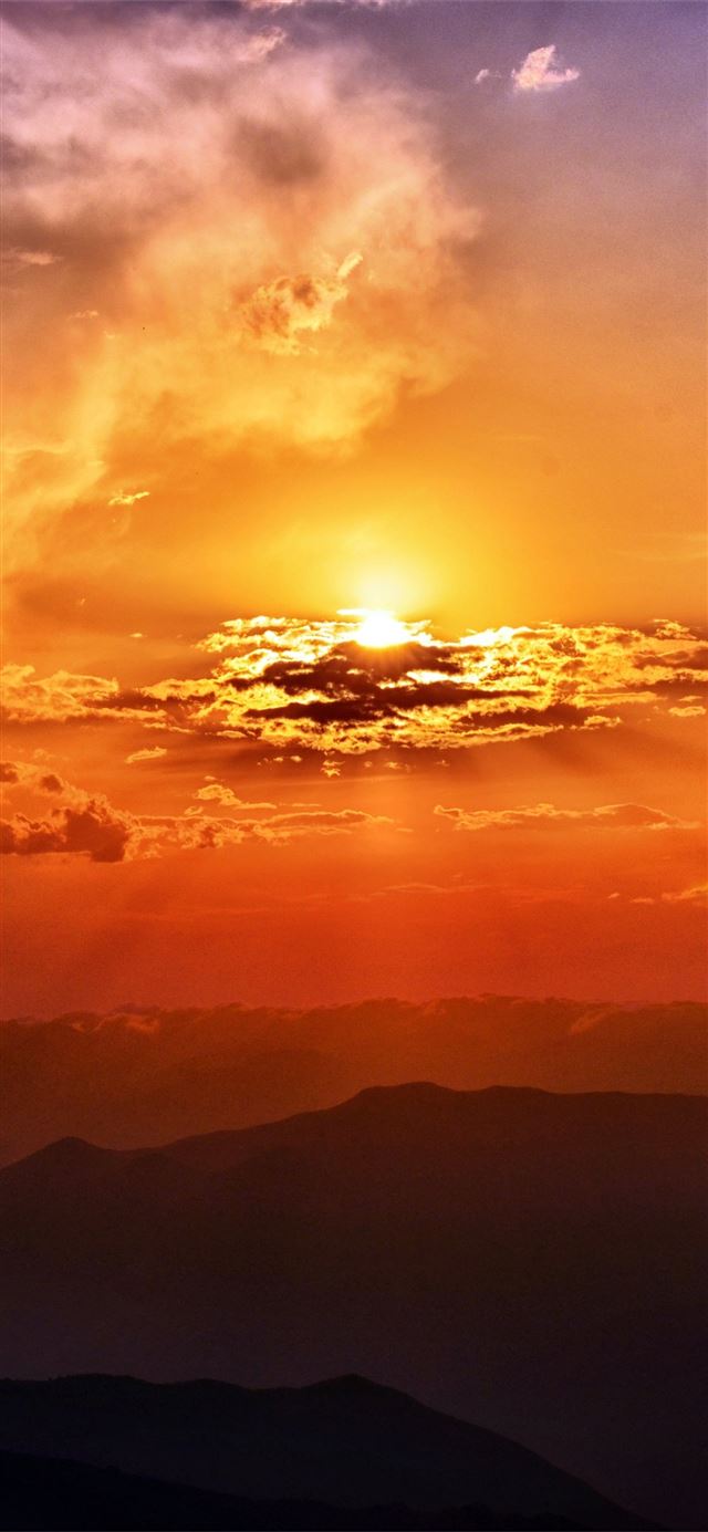 1125x2436 clouds landscape grassland 5k - landscape iPhone X Wallpaper
