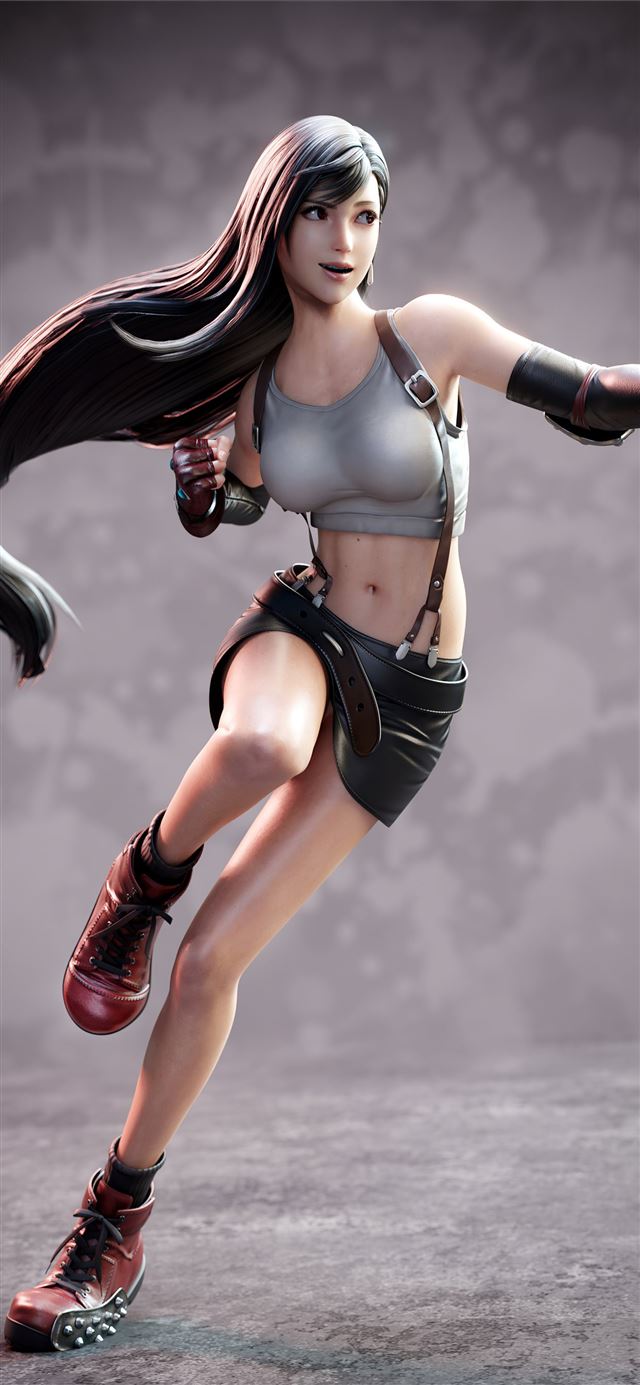 1125x2436 tifa lockhart art 4k - final fantasy iPhone X Wallpaper