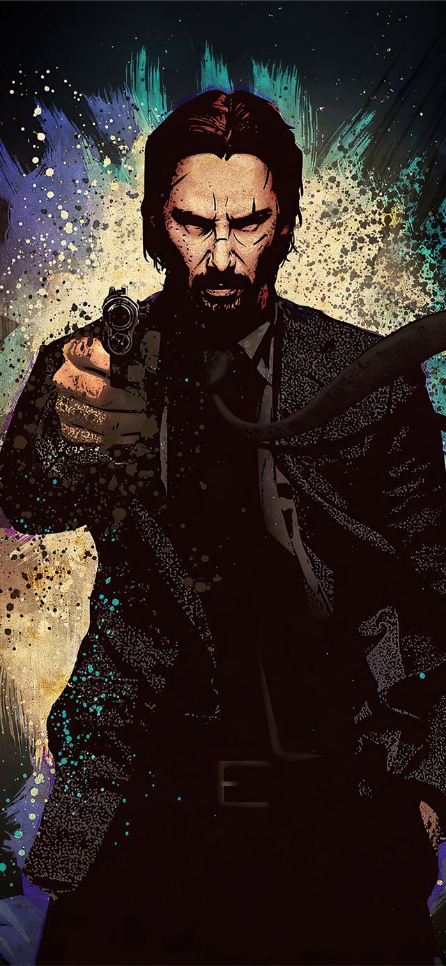 1125x2436 john wick gun 4k -  iPhone X Wallpaper