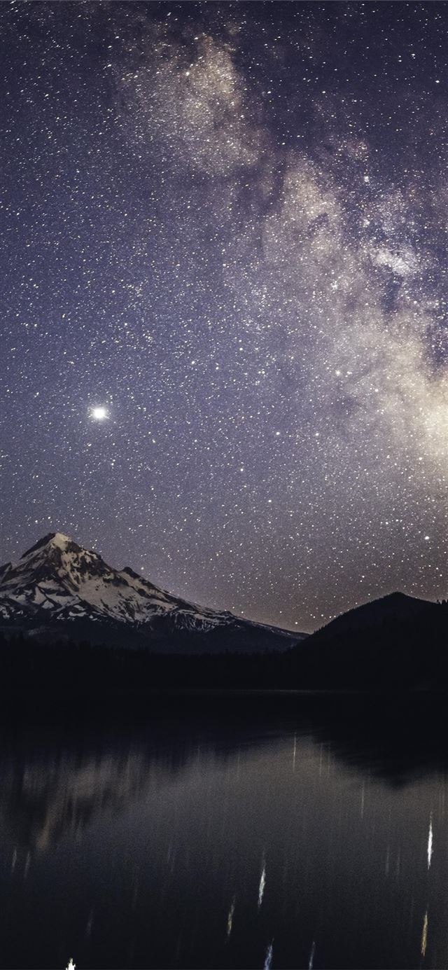 1125x2436 lost lake milky way time lapse 5k - 5k iPhone X Wallpaper