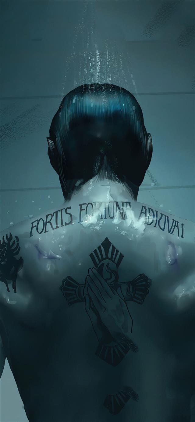 1125x2436 john wick tattoo -  iPhone X Wallpaper