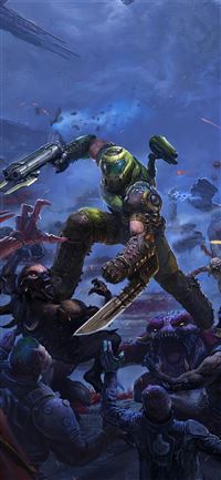 doom eternal the ancient gods 4k wallpaper