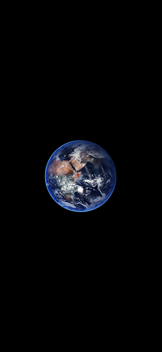 1125x2436 Earth Minimal Small Nature Art Space Dark -  iPhone X Wallpaper