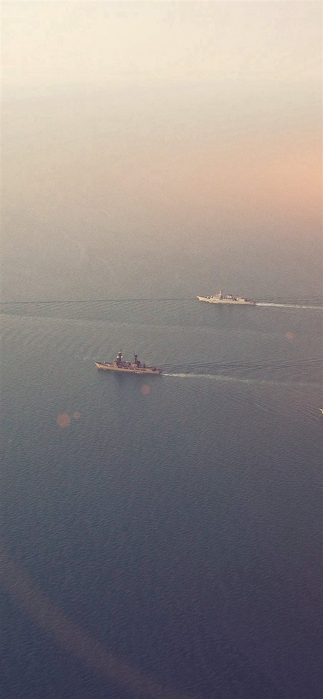 1125x2436 Sea Battleship Ocean Flare Nature - flare iPhone X Wallpaper