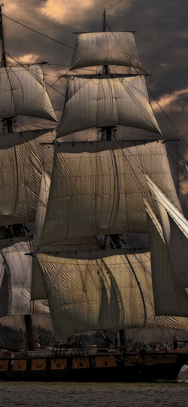 1125x2436 Great Ship Sea Cruise Water Fall Nature - fall iPhone X Wallpaper