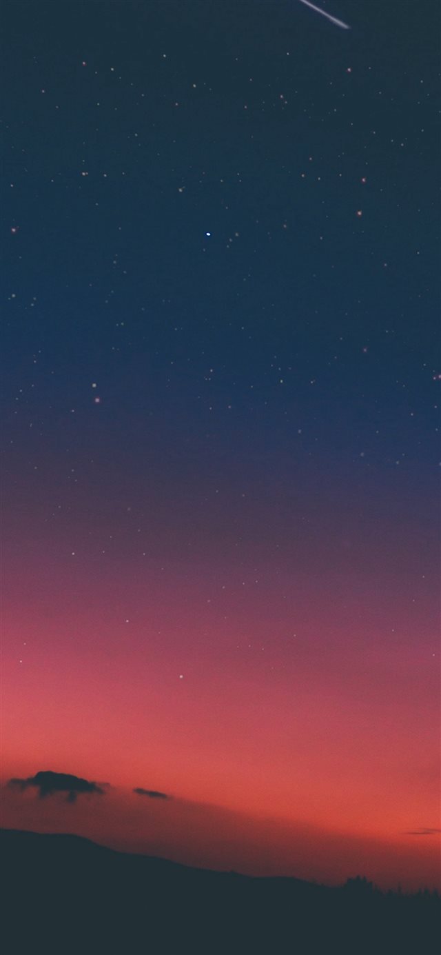 1125x2436 Night Sky Sunset Pink Nature -  iPhone X Wallpaper