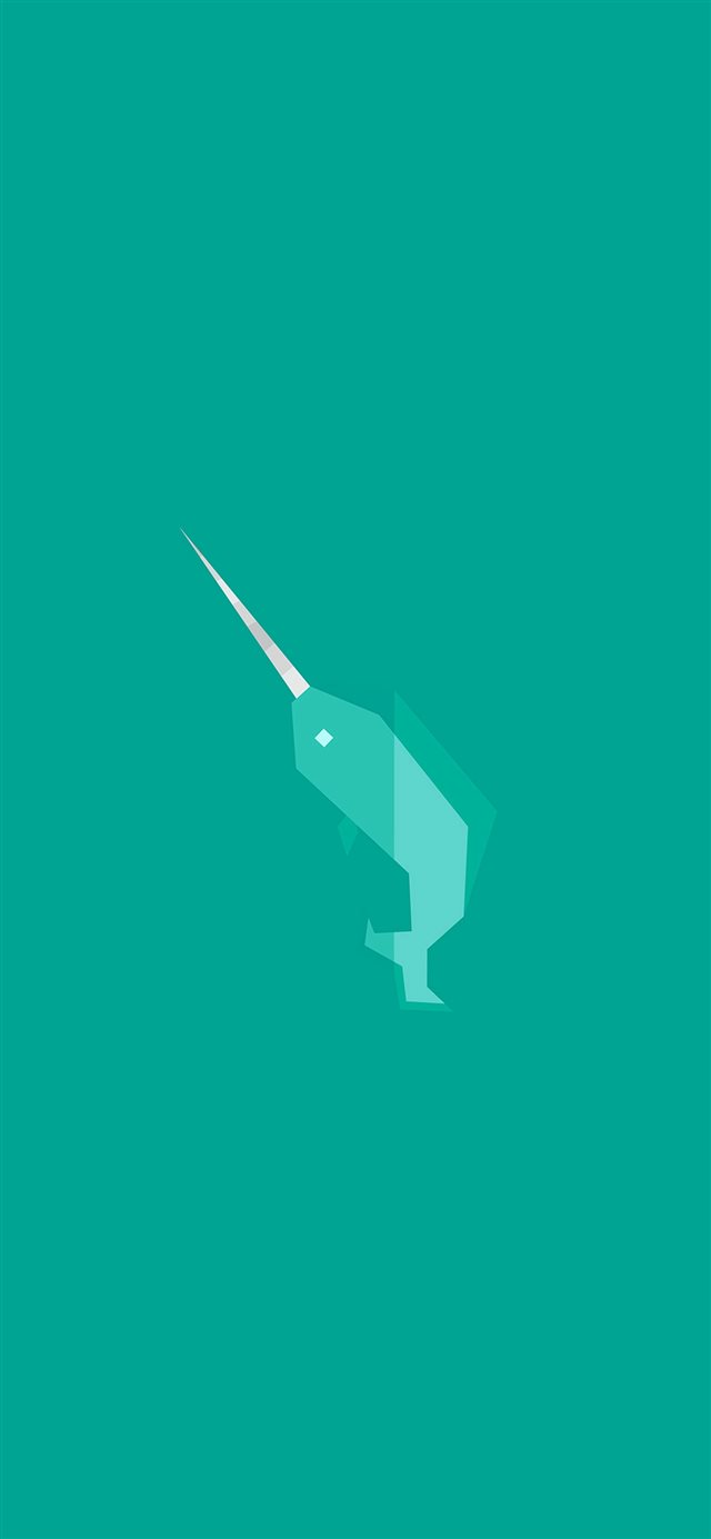 1125x2436 Geometric Green Whale Minimal - minimal iPhone X Wallpaper