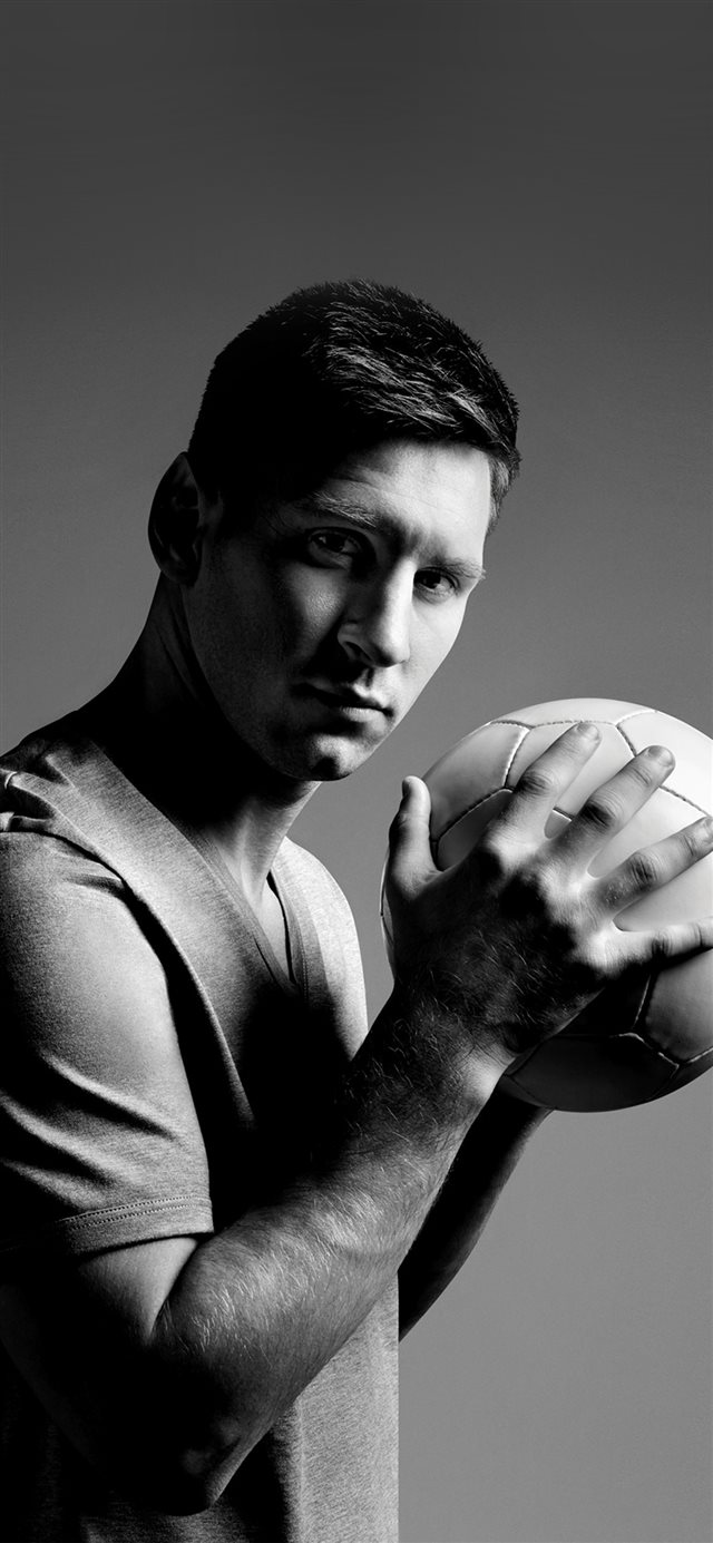 1125x2436 Lionel Messi Soccer Bw Dark Sports -  iPhone X Wallpaper