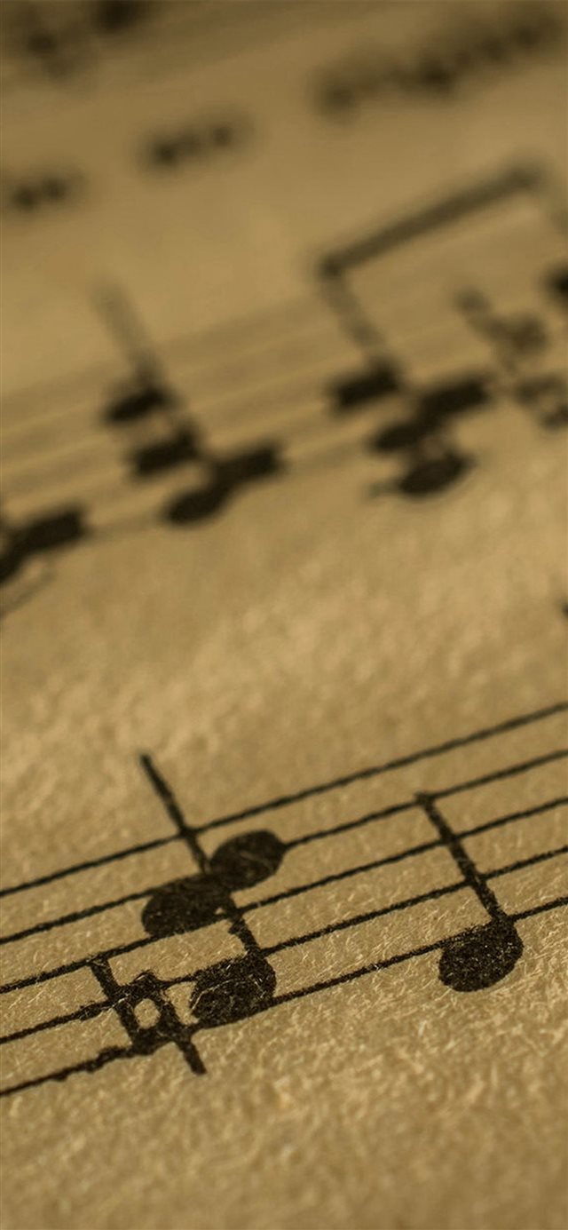1125x2436 Music Note Art Pattern - yellow iPhone X Wallpaper